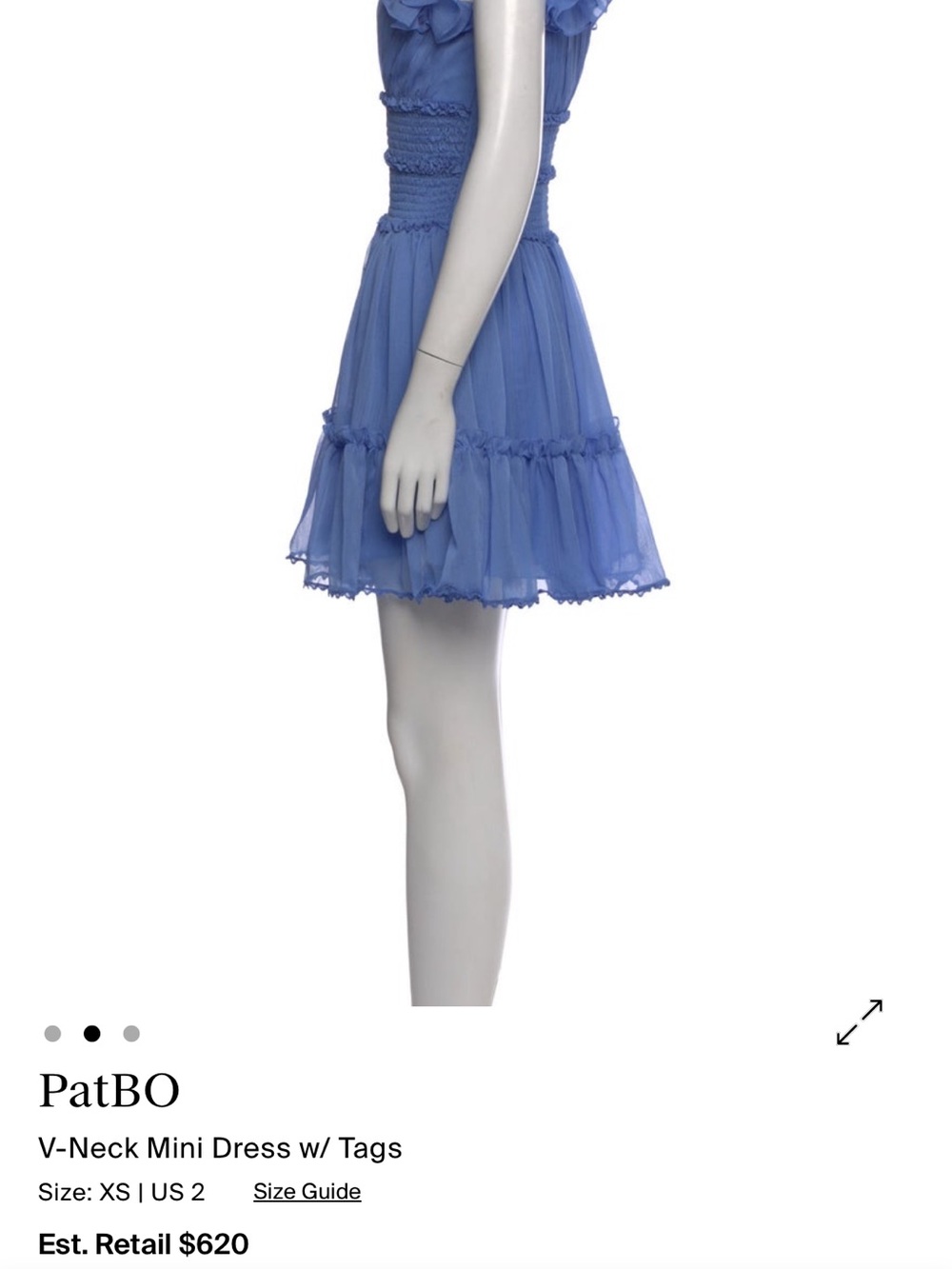 PatBO Light Blue Ruffle Mini Dress - Picture 3 of 9